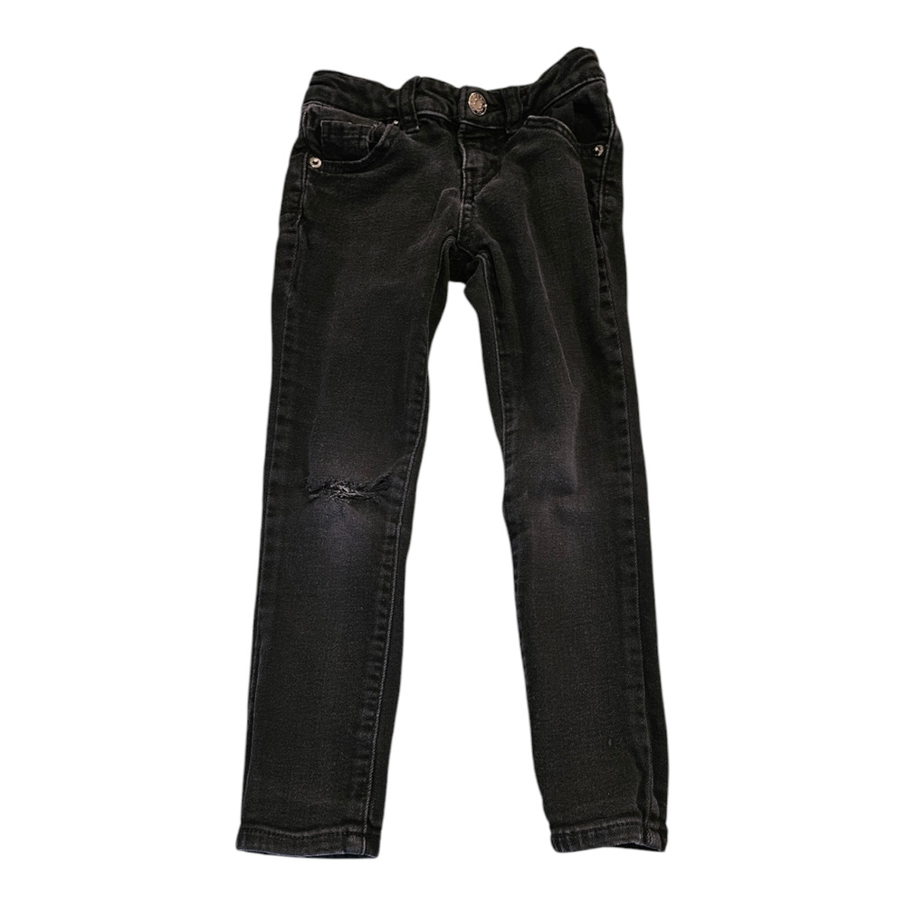 Cat & Jack Child Size 5 Skinny Button Closure Black Jeans